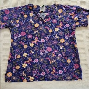 Cottonality Ladies scrub top, medium